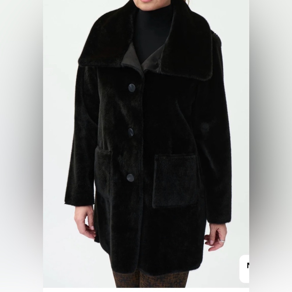 Joseph Ribkoff reversible Faux Fur Coat